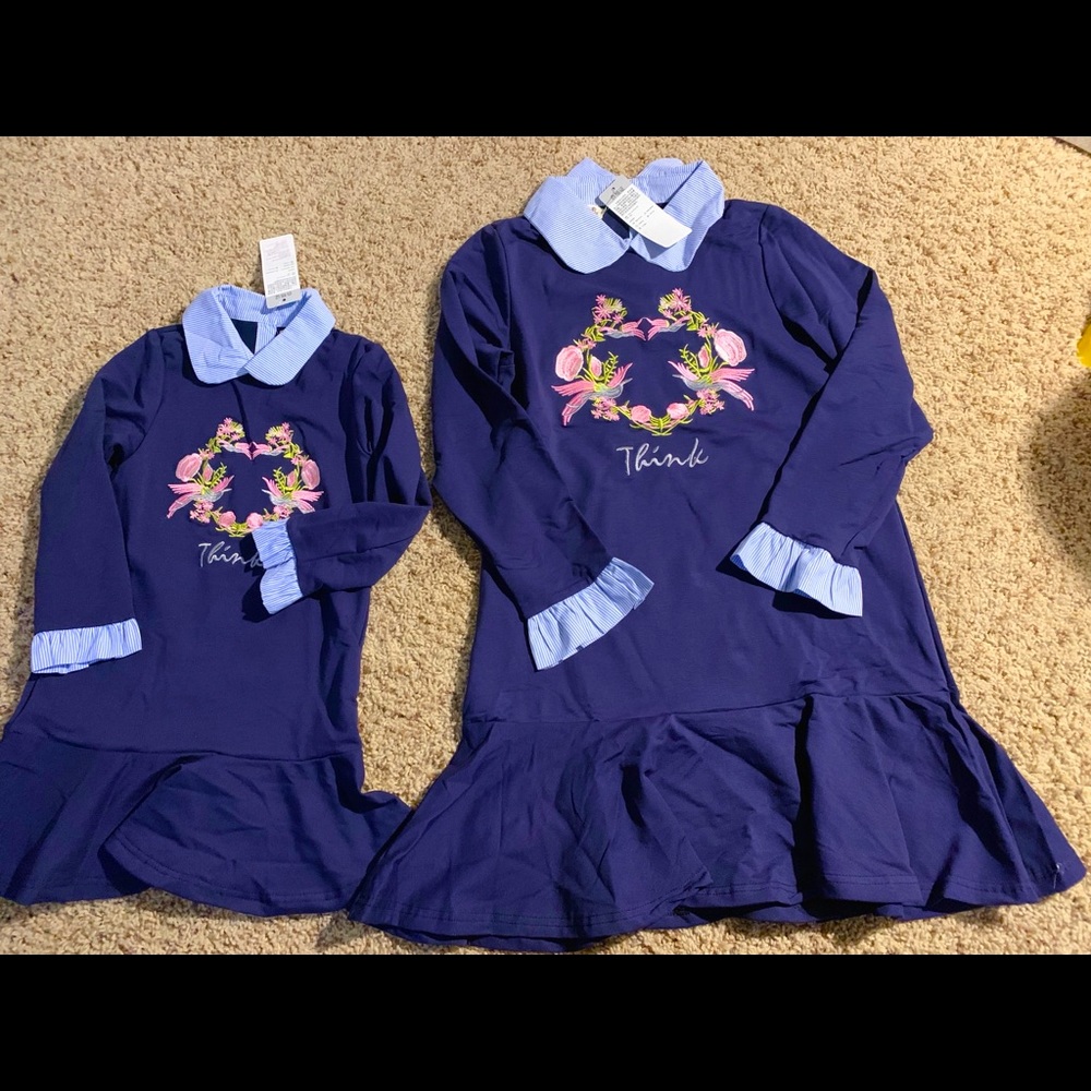 Mommy and me long sleeve dress